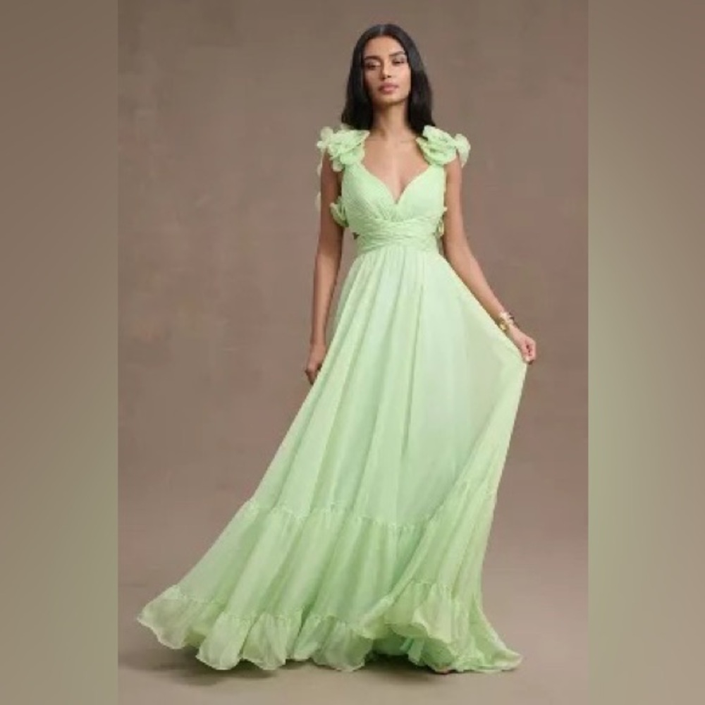 MAC DUGGAL
Ruffle Tiered Cut-Out Chiffon Gown Anthropologie - Picture 3 of 17